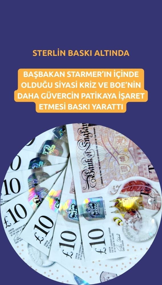 Sterlin Starmer krizi ve faiz indirimi beklentileriyle geriledi