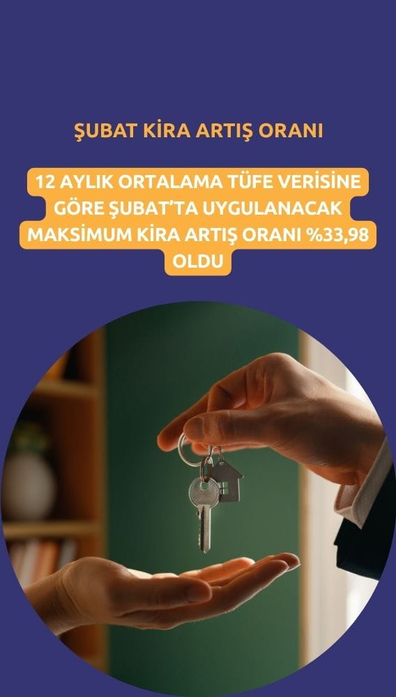 Şubat 2026 için kira artış oranı belli oldu