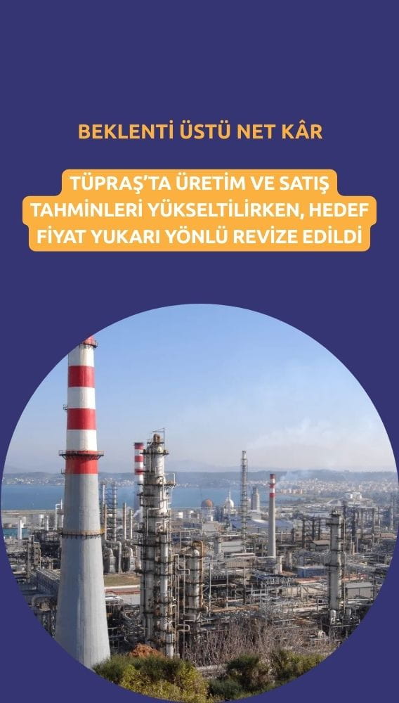 Güçlü net kâr sonrası TUPRS hedef fiyatı yükseltildi