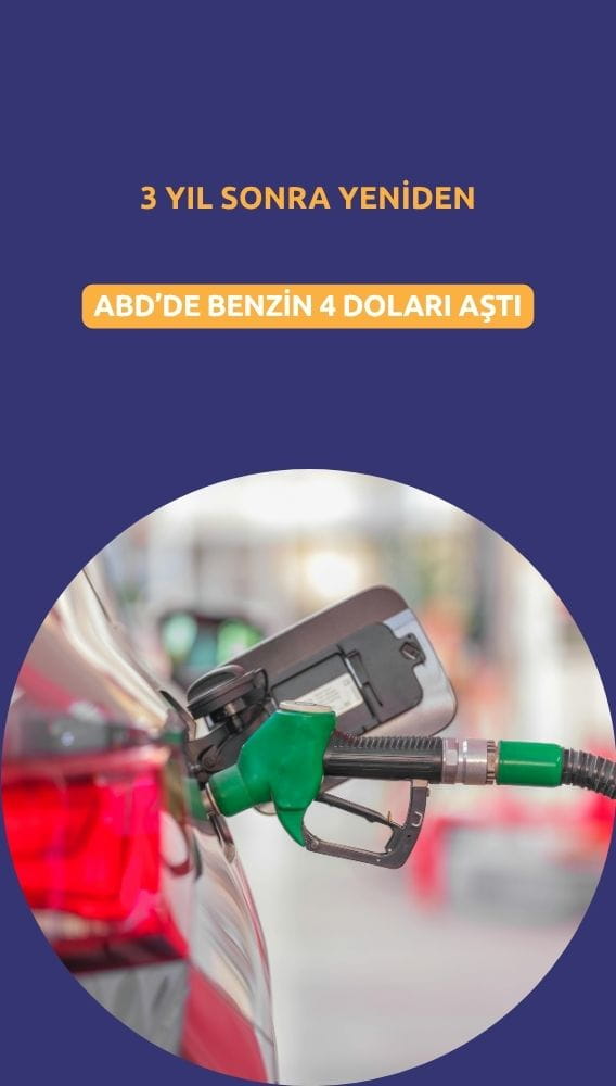 ABD'de benzin üç yıl sonra yeniden 4 doları aştı