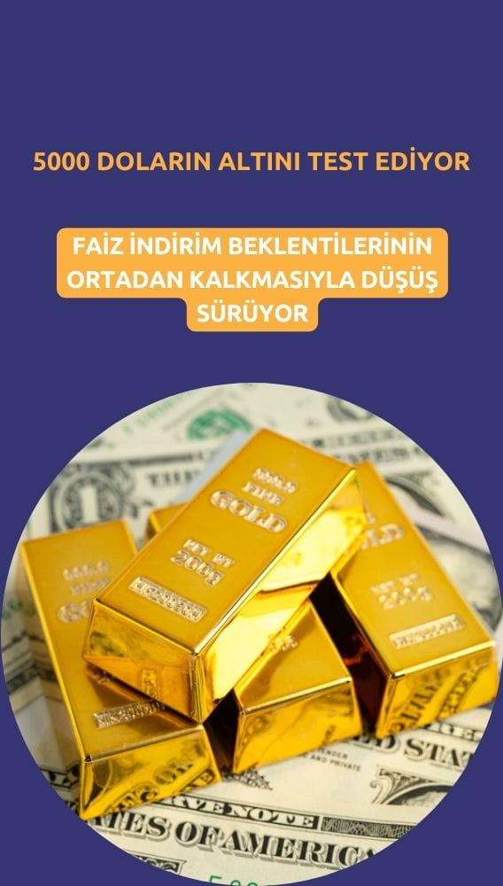 Altın ons fiyatı 5000 doların altını test ediyor