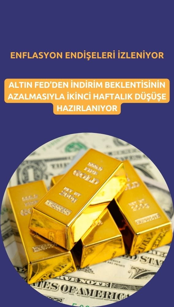 Altın ikinci kez haftalık düşüşle kapanışa hazırlanıyor