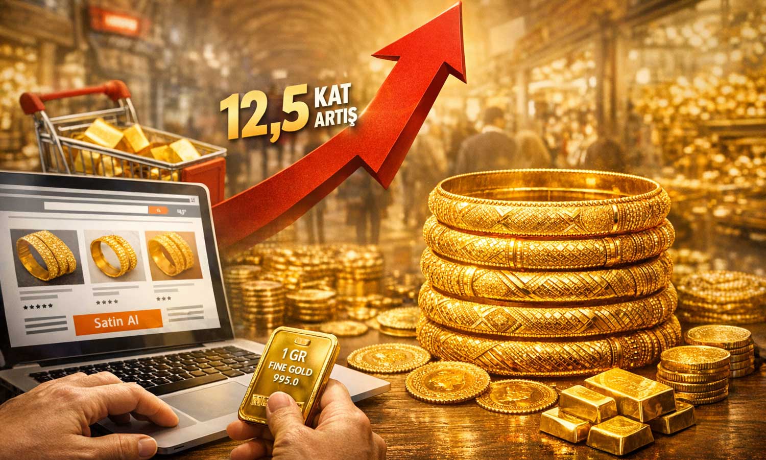 Altına hücum internete taştı: Satışlar 12,5 kat arttı