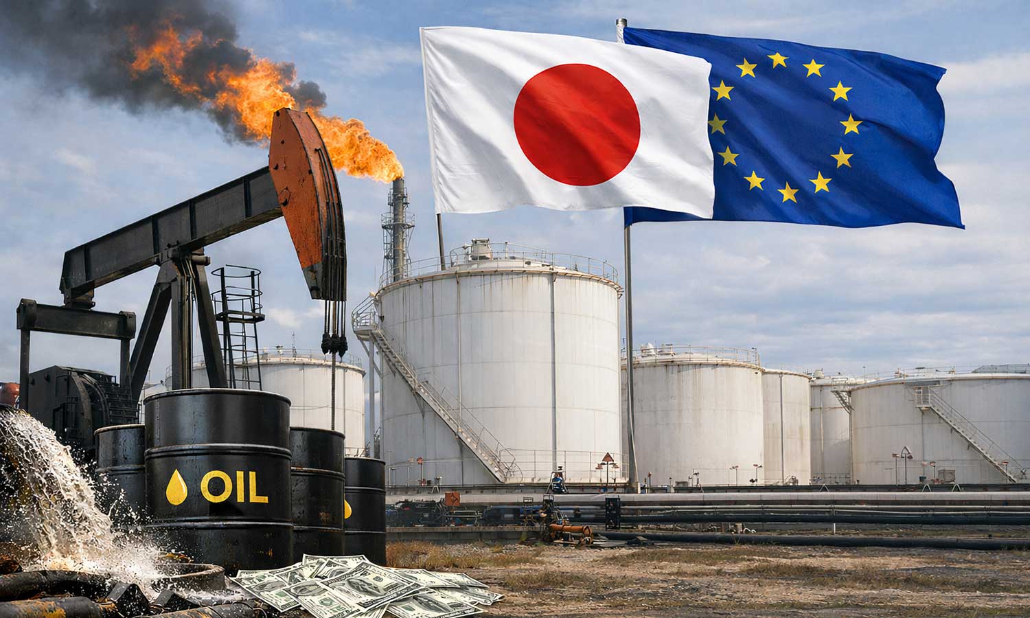 Avrupa’dan Japonya’ya enerji jesti: Petrol stokları piyasaya açılıyor