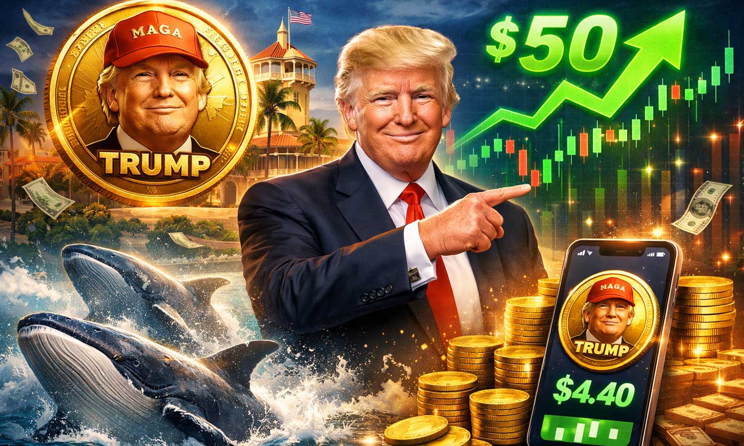 Balinalar TRUMP token topladı: Fiyat sert yükseldi