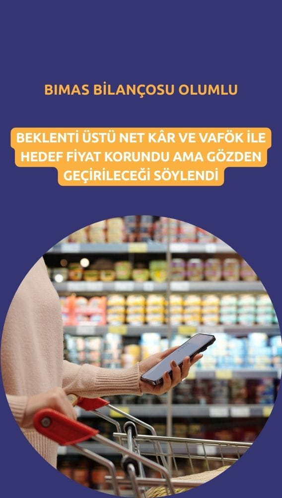 BIMAS'ın beklenti üstü sonuçları ile hedef fiyatı korundu