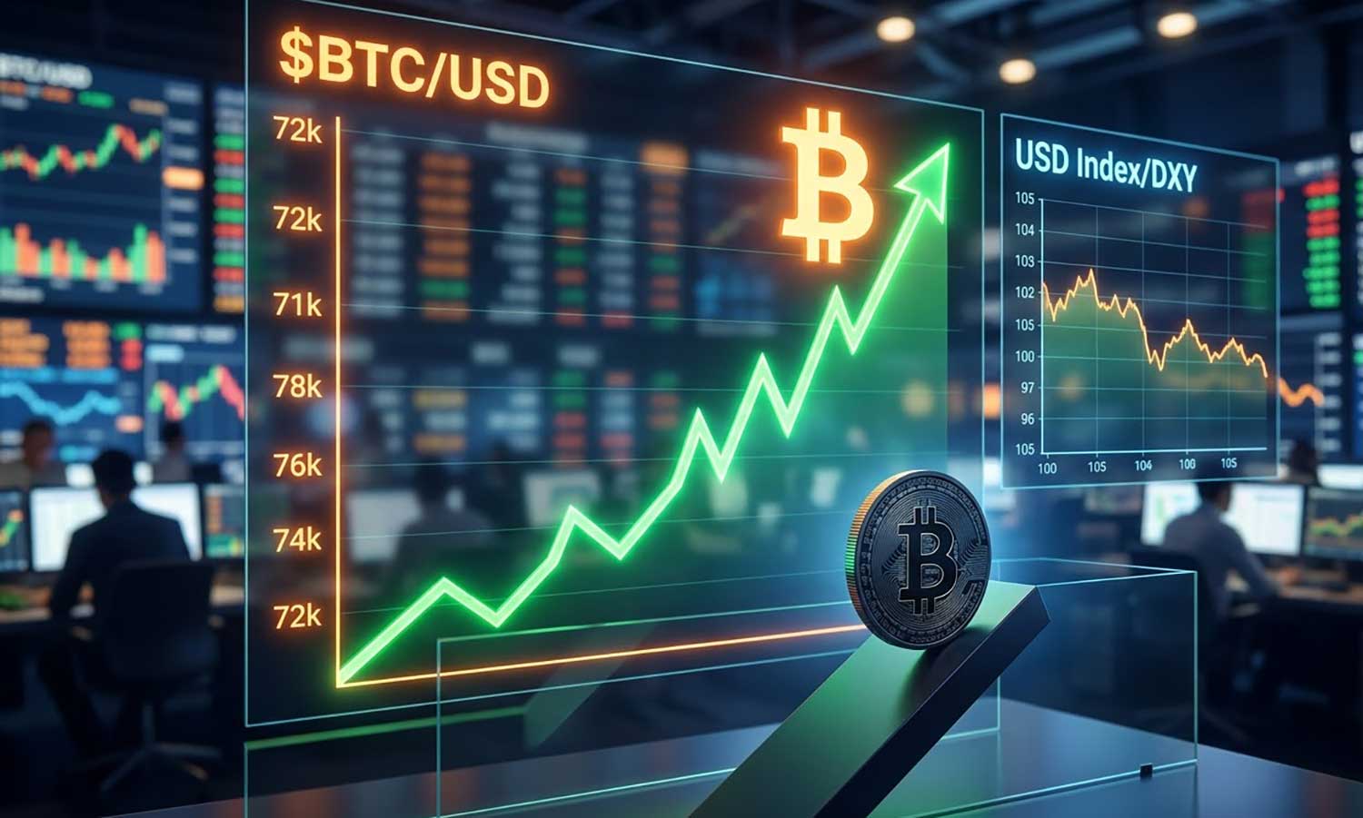 Bitcoin 72 bin doları aştı: Güçlü dolara rağmen kriptoda yükseliş