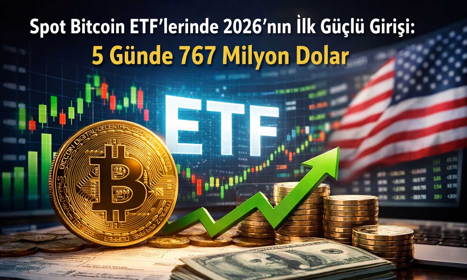 Bitcoin ETF’lerine para akışı hızlandı: Beş günlük seri