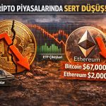 Bitcoin ve Ethereum’da düşüş: Gözler jeopolitik gelişmelerde
