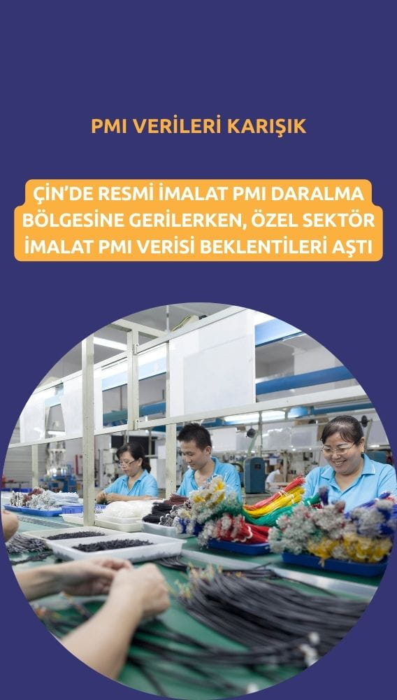 Çin'de PMI verileri karışık: İran savaşı ihracatı gölgeledi