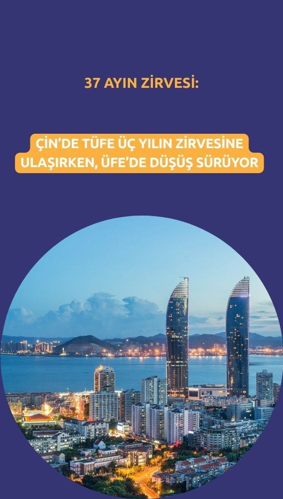 Çin'de enflasyon 3 yılın zirvesinde, üretici fiyatları düşüyor