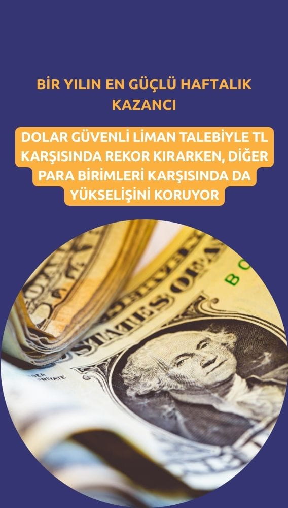 Dolar bir yılın en güçlü haftalık kazancına yöneliyor