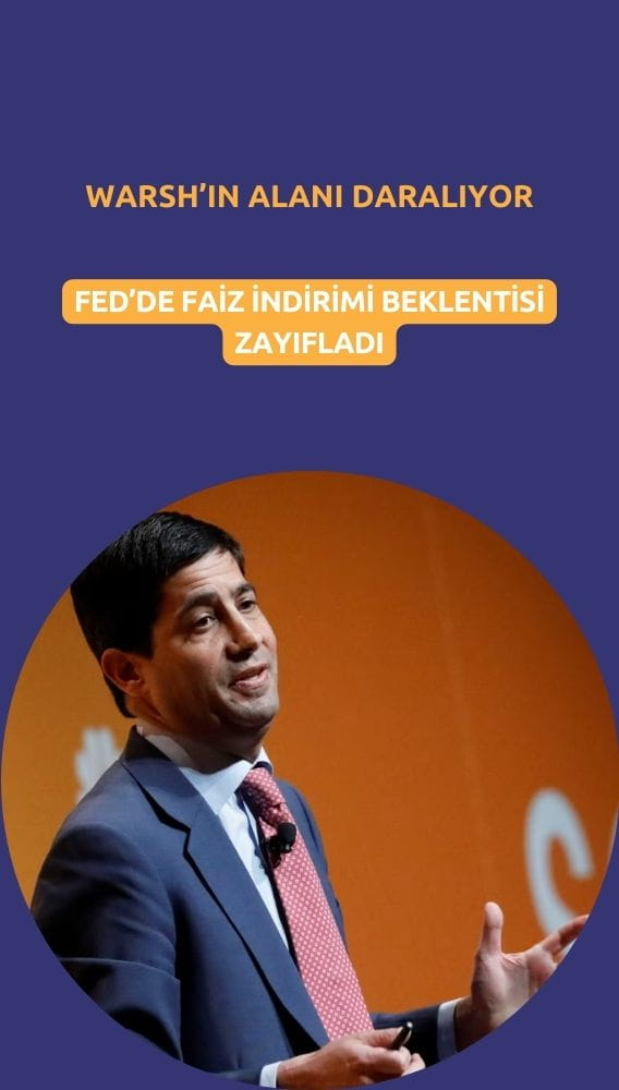 Fed'de faiz indirimi beklentisi zayıflıyor: Warsh'ın alanı daralıyor