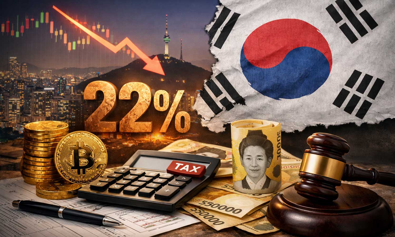 Güney Kore’de yüzde 22’lik kripto vergisinin kaldırılması gündemde