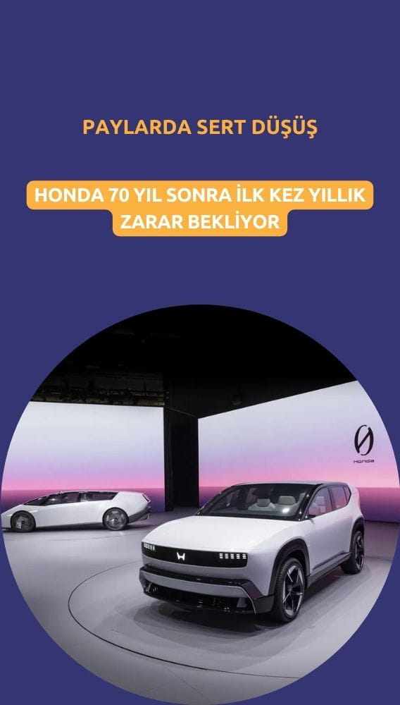 Honda hisseleri sert düştü: 70 yıl sonra ilk kez yıllık zarar bekleniyor