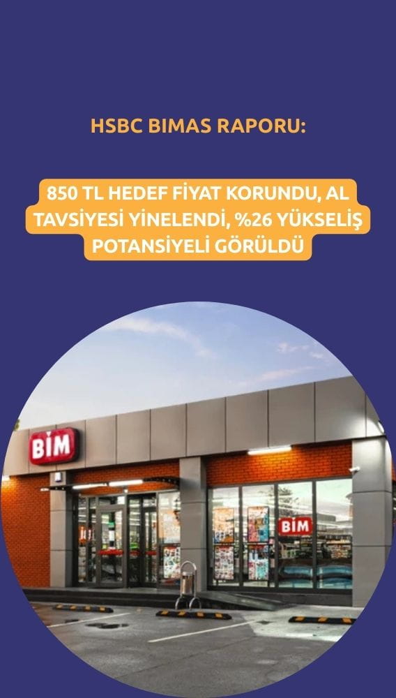 HSBC'den BIMAS'a 850 TL hedef fiyat: AL tavsiyesi korundu
