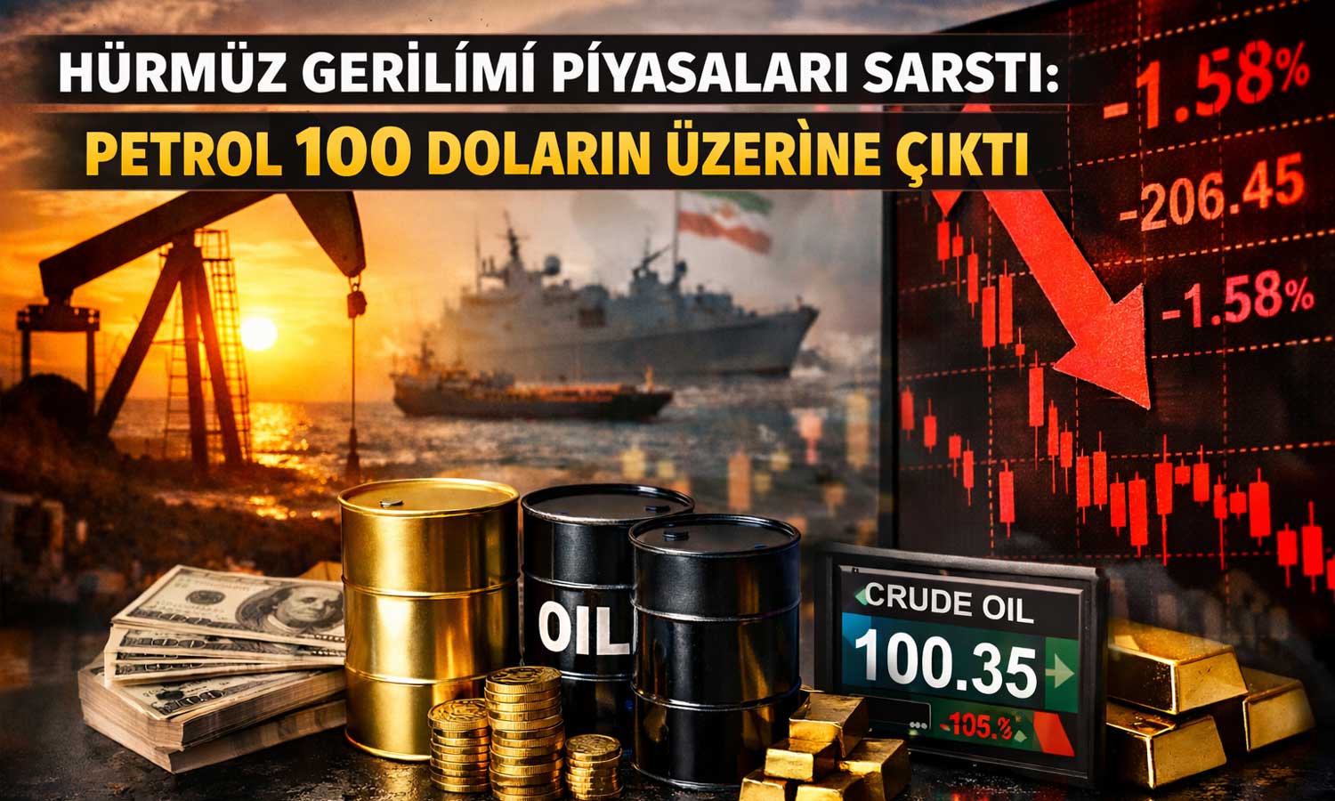 Jeopolitik risk tırmandı: Petrol 100 doları aştı