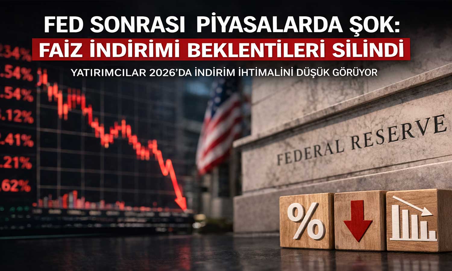 Piyasalar Fed’e tepki verdi: “Faiz indirimi yok” fiyatlaması