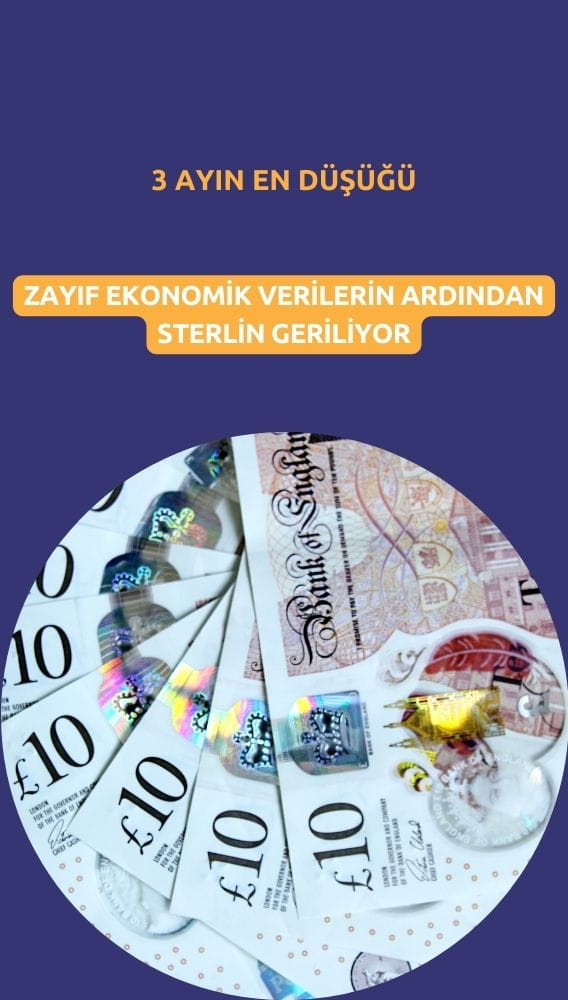 Sterlin zayıf verilerle geriledi: Üç ayın en düşük seviyelerinde