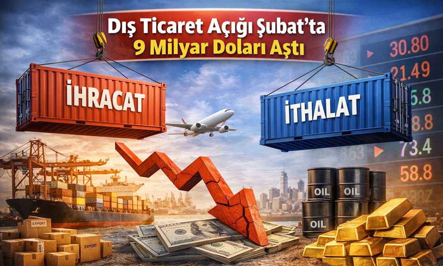 Şubat verileri açıklandı: Dış ticaret açığı yükseldi