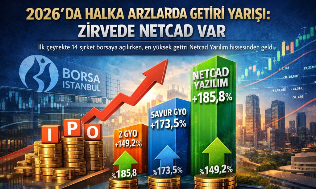 2026 halka arzlarında getiri yarışı: Zirvede Netcad var