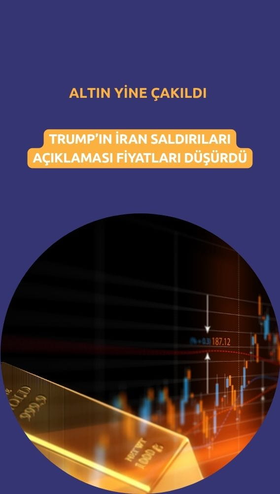 Altın yine çakıldı: Trump'ın İran mesajı fiyatları baskıladı