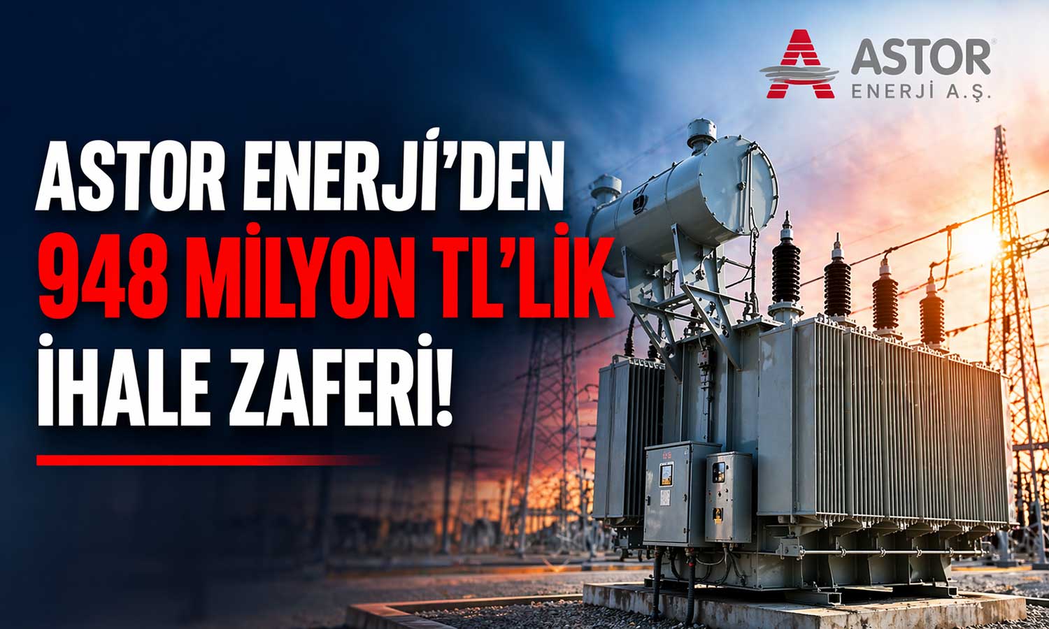 Astor Enerji’den ihale zaferi: 948 milyon TL’lik iş aldı