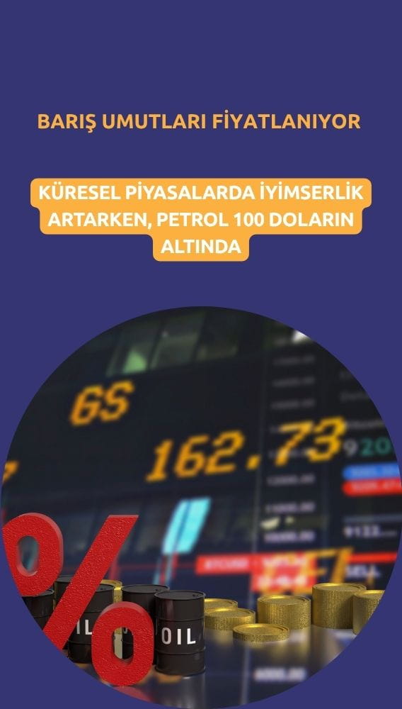 Barış umutları yükseliyor: Petrol 100 doların altında