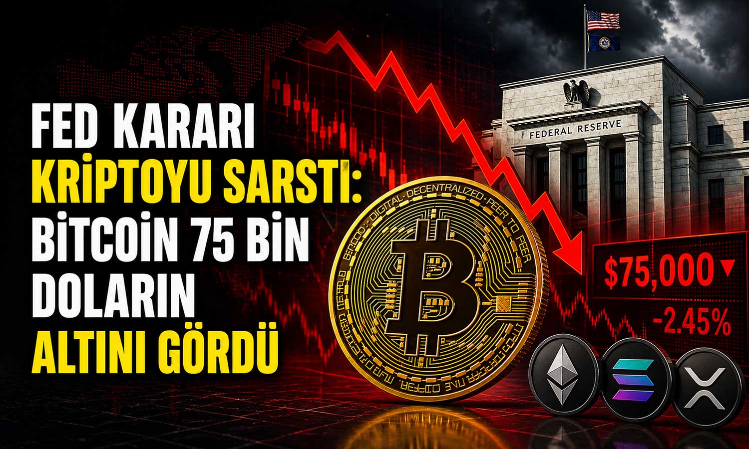 Bitcoin’de Fed etkisi: Faiz indirimi umudu zayıfladı