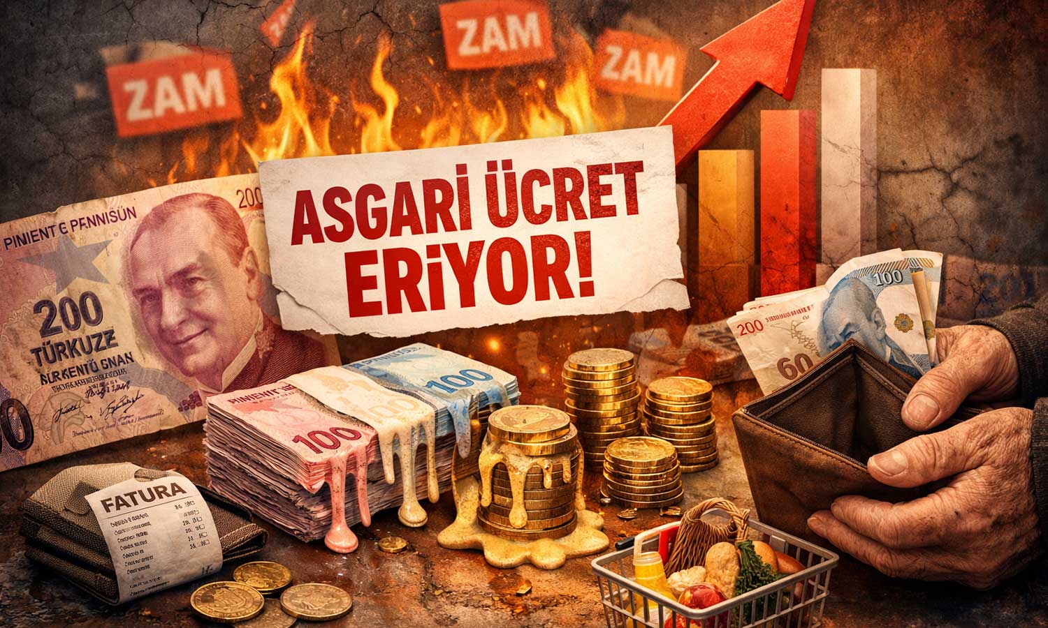 DİSK-AR raporu: Asgari ücret ve emekli maaşı geriledi