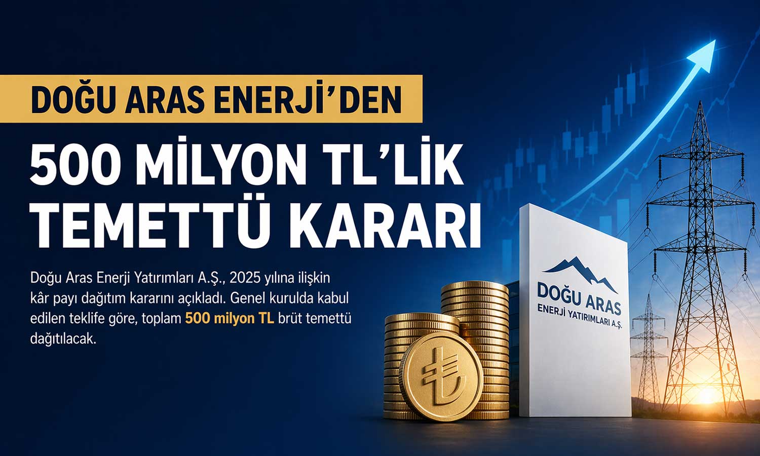 Doğu Aras Enerji’de, 500 milyon TL’lik temettü onaylandı
