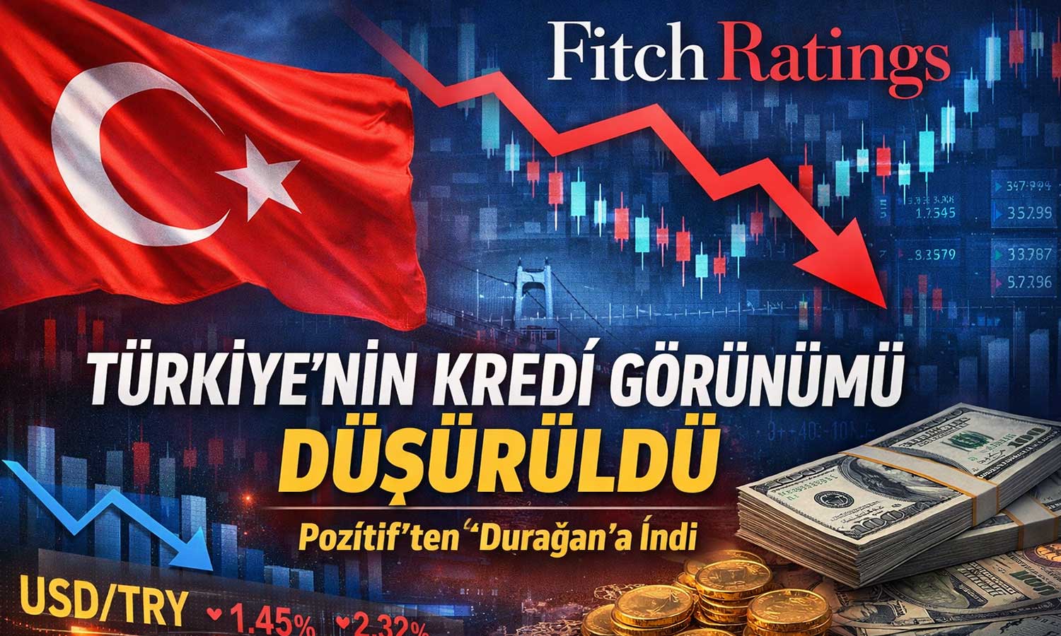 Fitch’ten Türkiye kararı: Görünüm “durağan”a indirildi