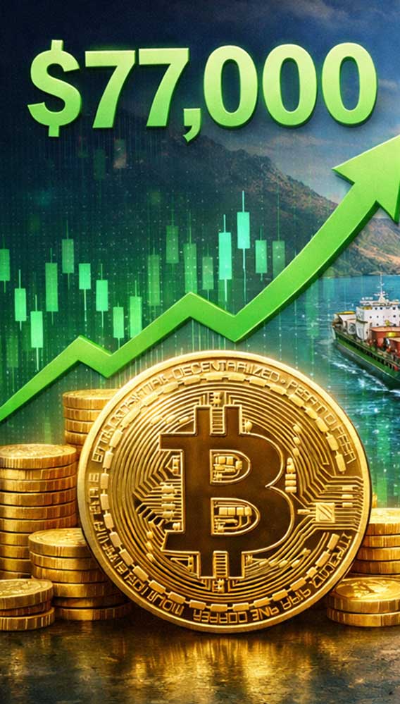 Hürmüz açıldı: Bitcoin 77 bin doları aştı