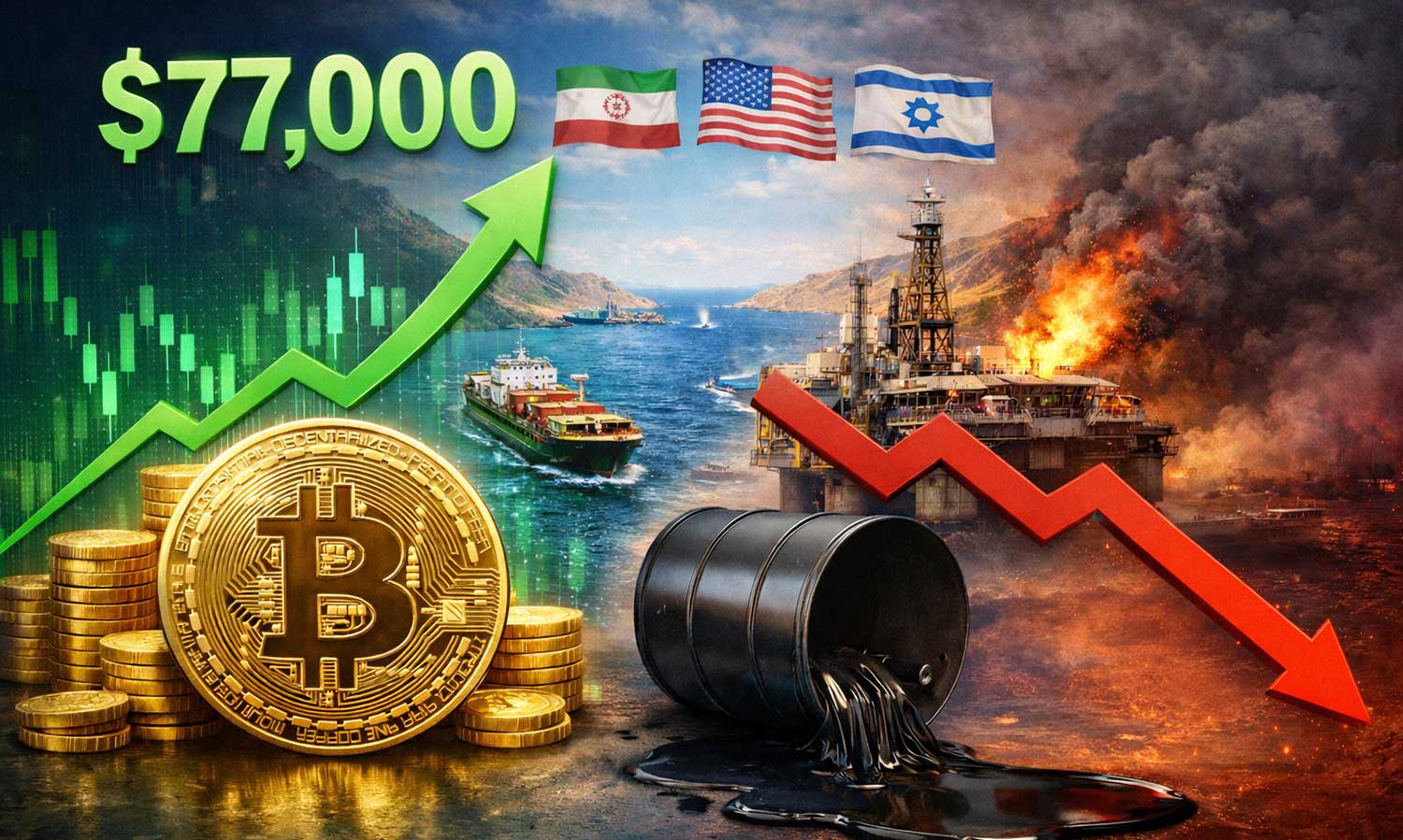 Hürmüz açıldı: Bitcoin 77 bin doları aştı