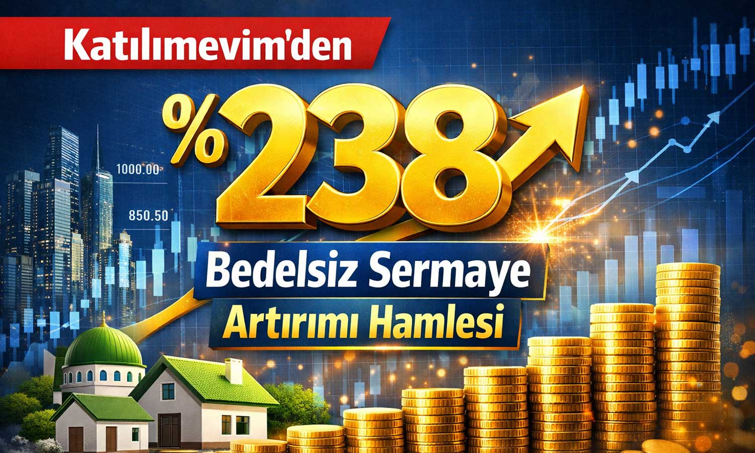 Katılımevim’den bedelsiz hamlesi: Sermaye yüzde 238 artıyor