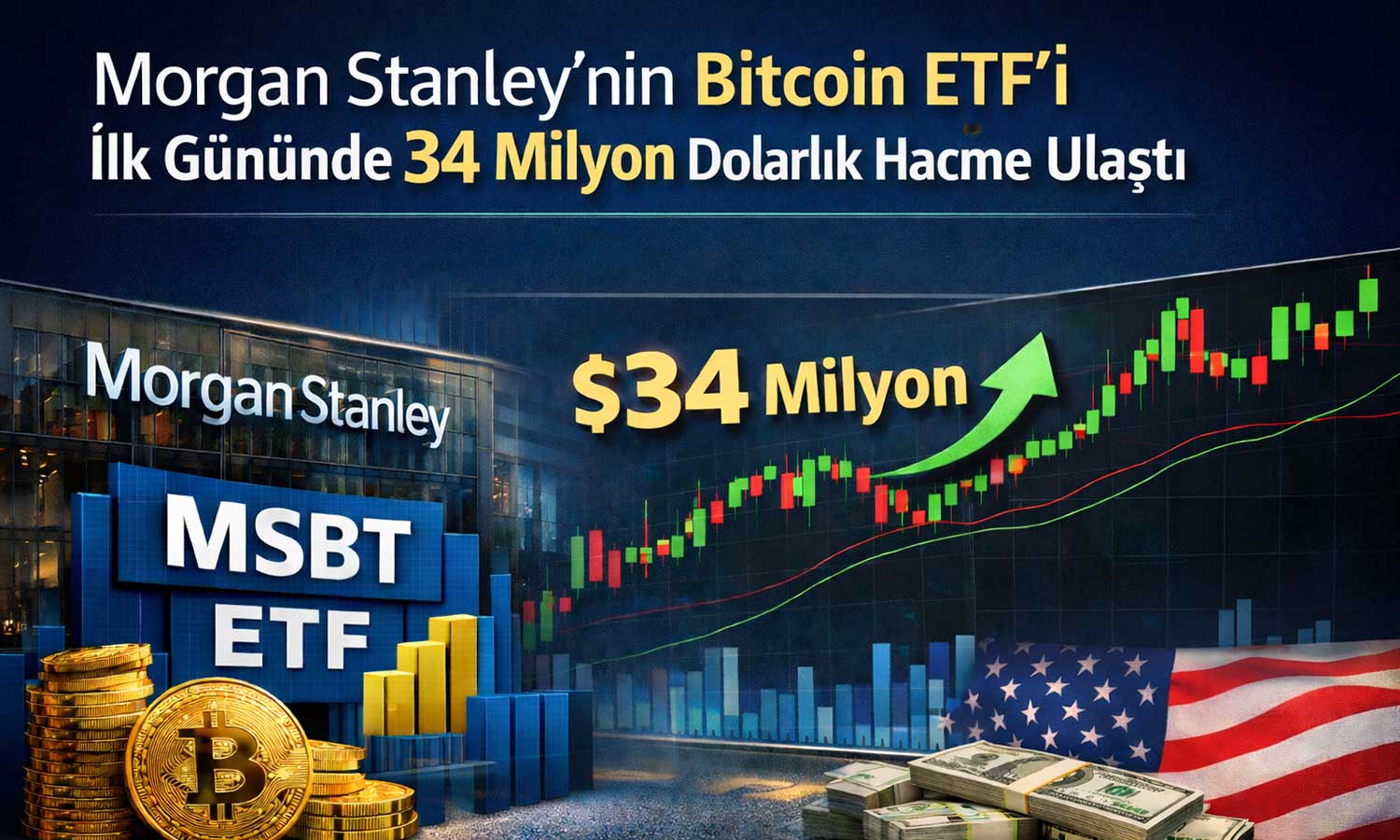Morgan Stanley’nin Bitcoin ETF’i ilk gününde beklentileri aştı