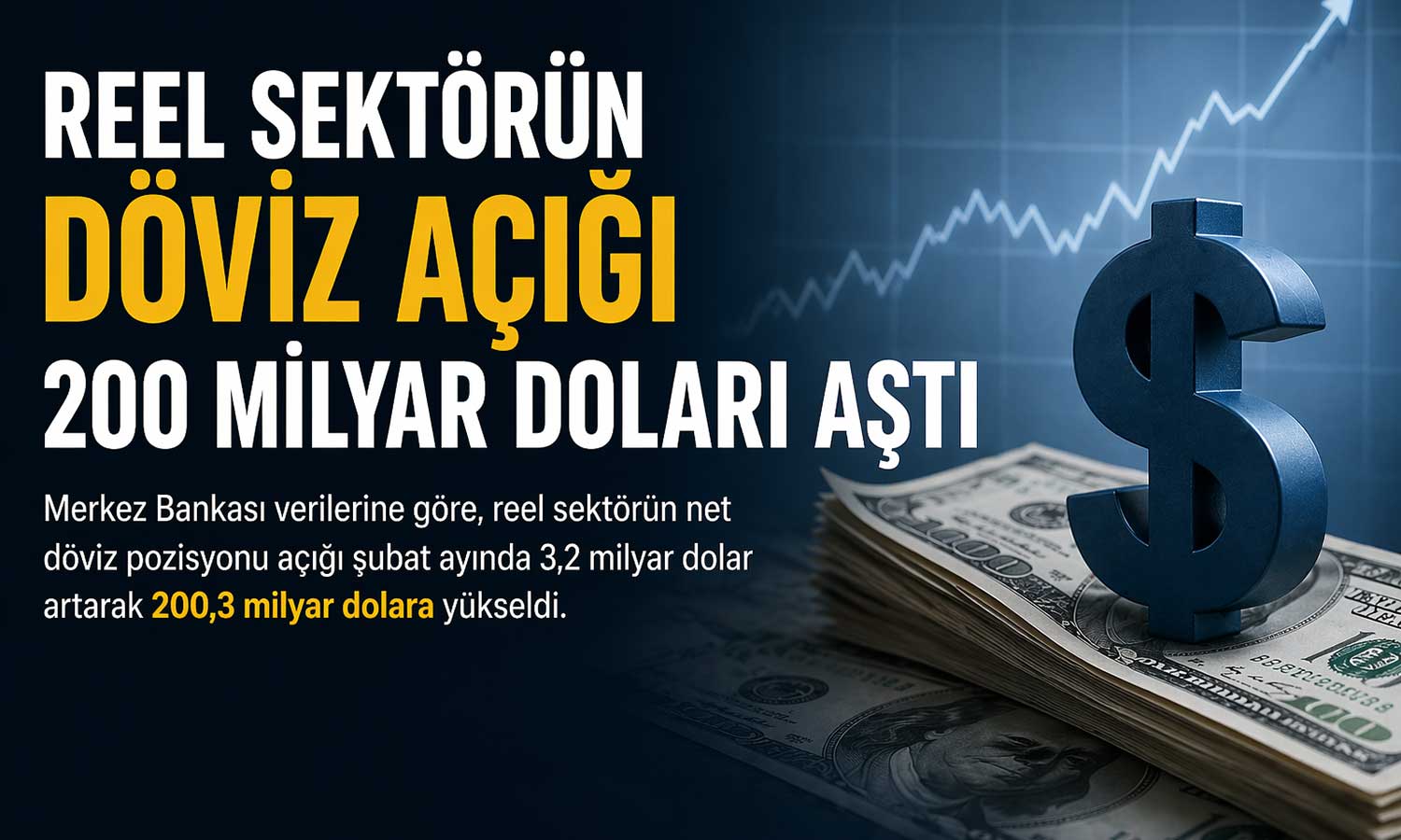 Reel sektörde döviz açığı hız kesmiyor: 200 milyar dolar aşıldı