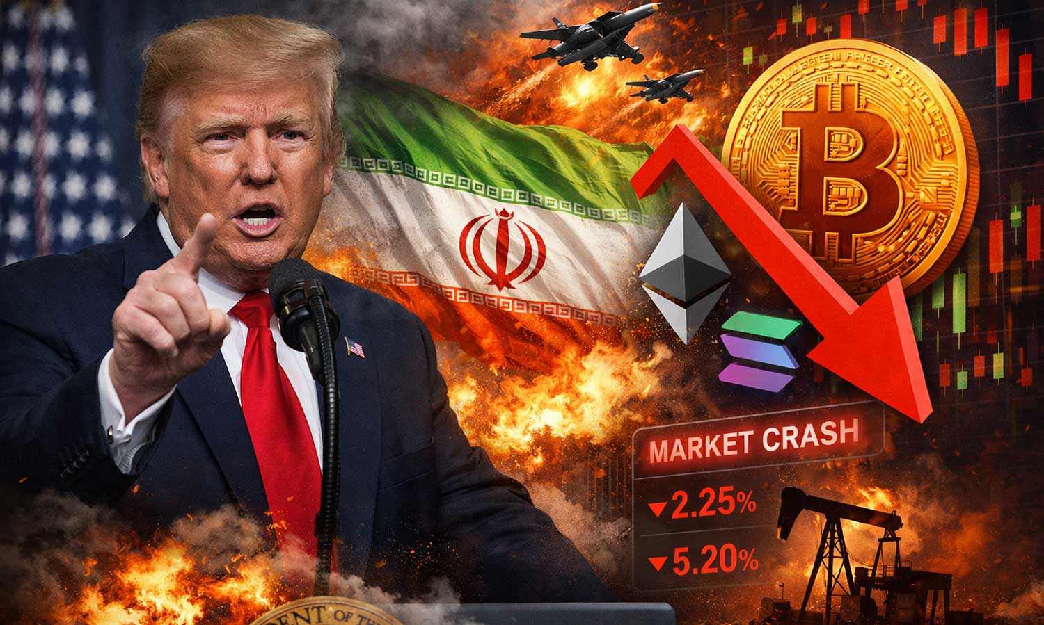 Trump’ın İran açıklaması piyasaları sarstı: Bitcoin’de düşüş