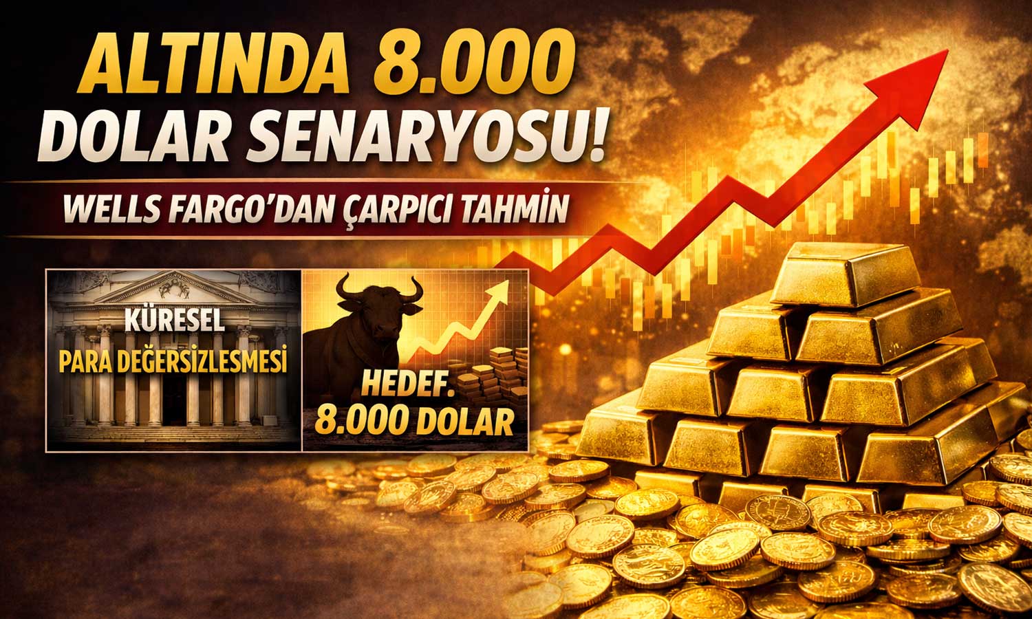 Wells Fargo’dan iddialı tahmin: Altında 8 bin dolar senaryosu