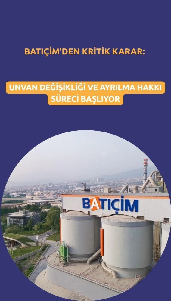 Batıçim'den kritik karar: Unvan değişiyor, yatırımcıya ayrılma hakkı