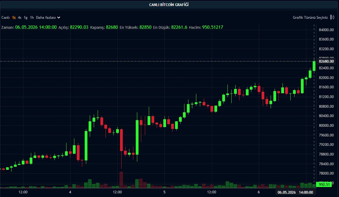 BTC fiyat grafiği
