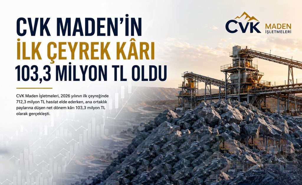 CVK Maden’in ilk çeyrek kârı 103,3 milyon TL oldu