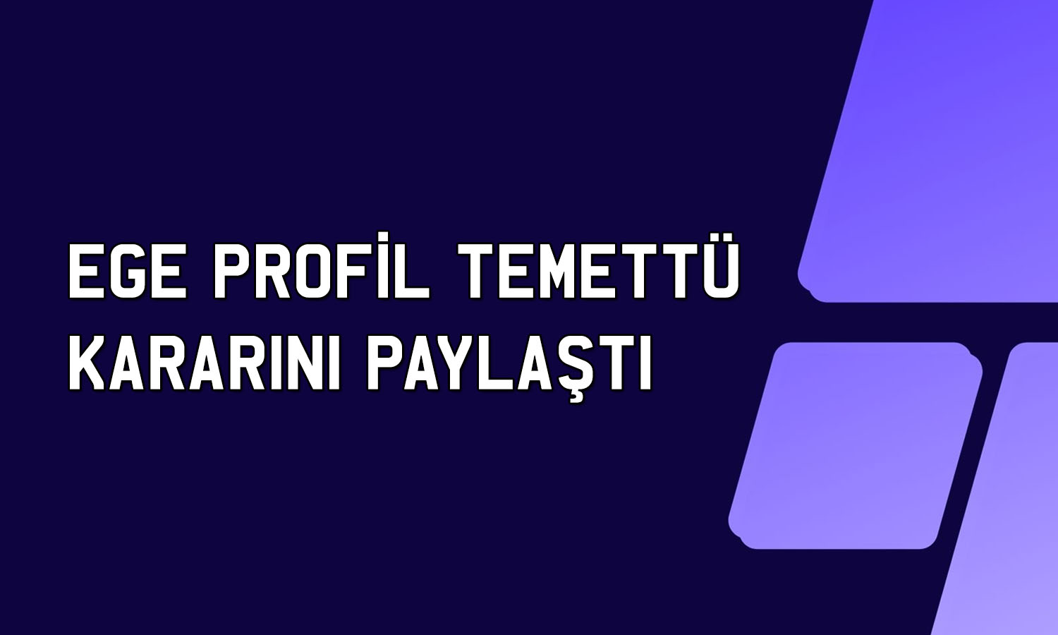Ege Profil (EGPRO) iki taksitle temettü ödeyecek