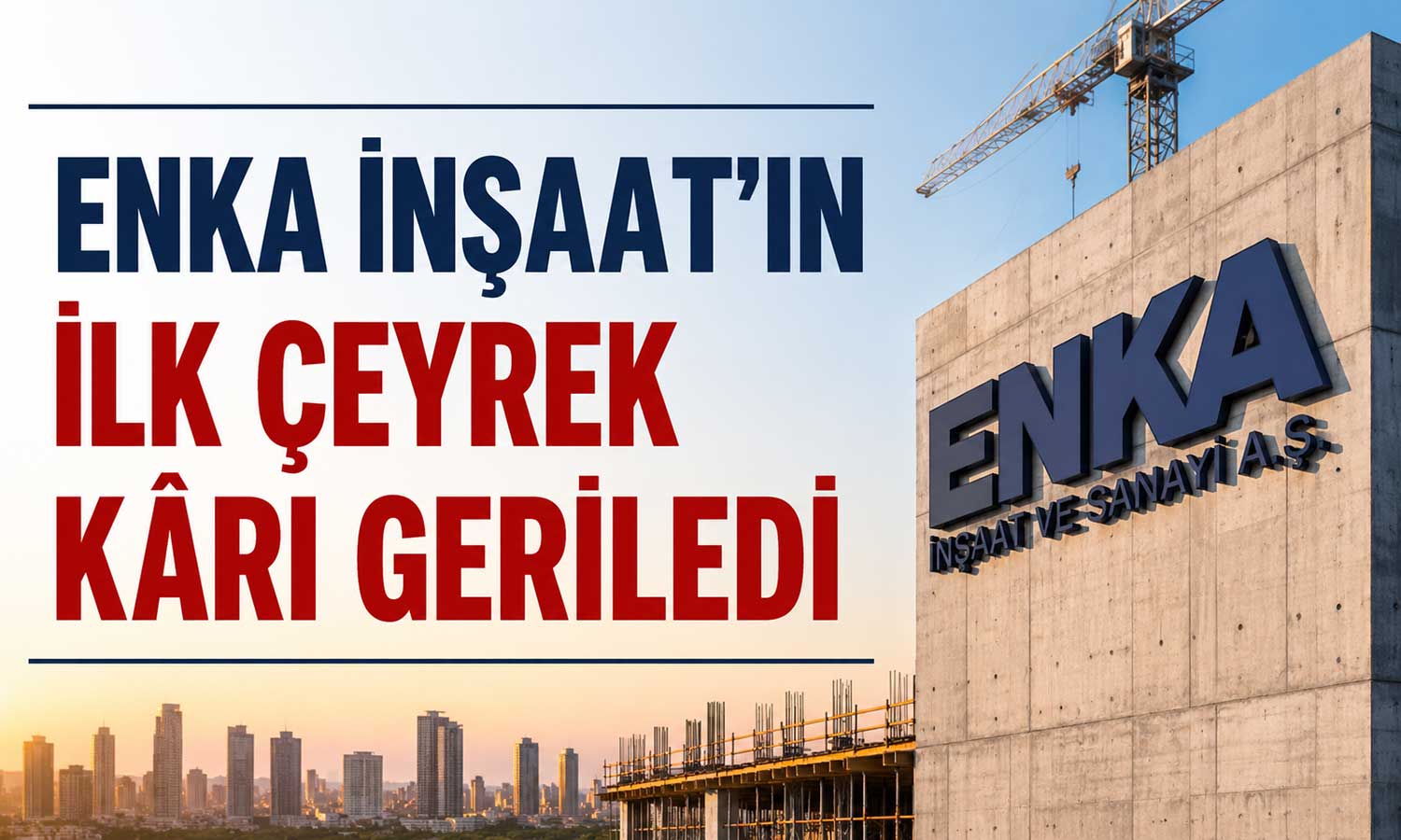 Enka İnşaat 3,4 milyar TL net kâr açıkladı