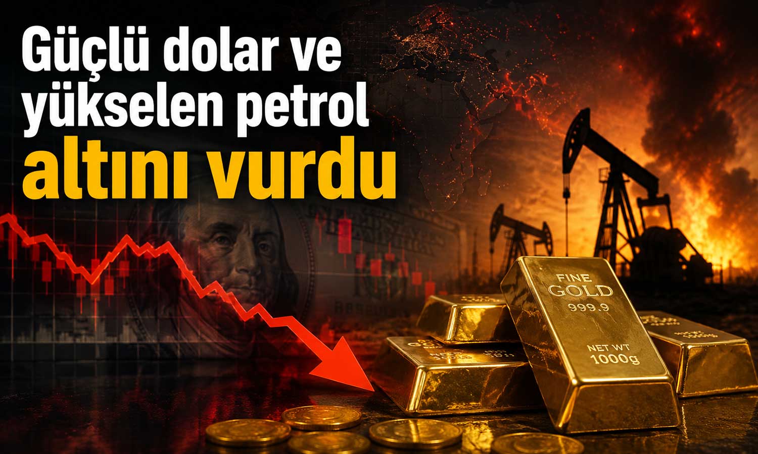 İran gerilimi sonrası altın iki ayın dibine indi
