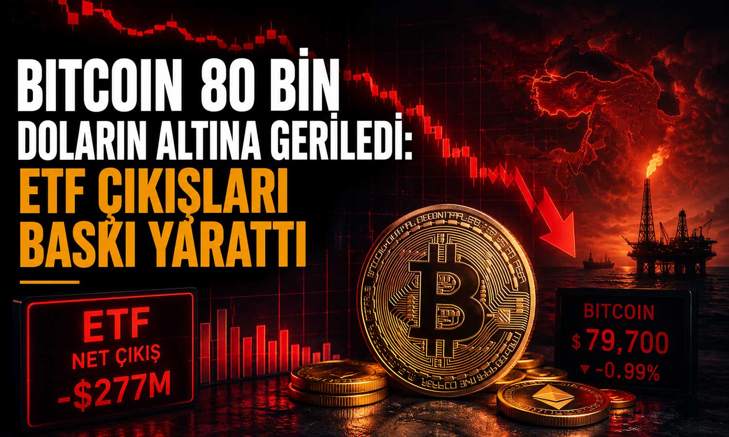 Kripto piyasasında İran gerilimi etkisi: Bitcoin geri çekildi