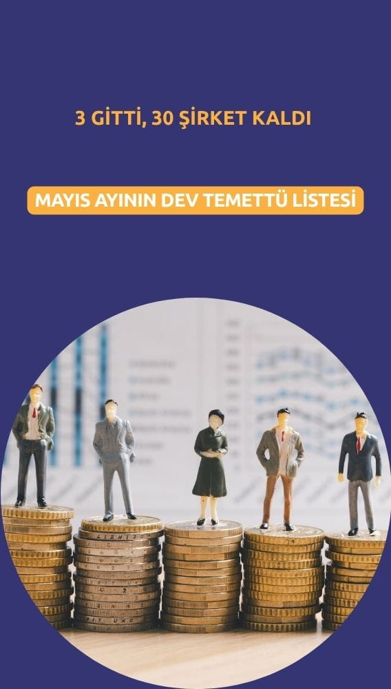 Mayıs ayının dev temettü listesi: 3 gitti, 30 şirket kaldı