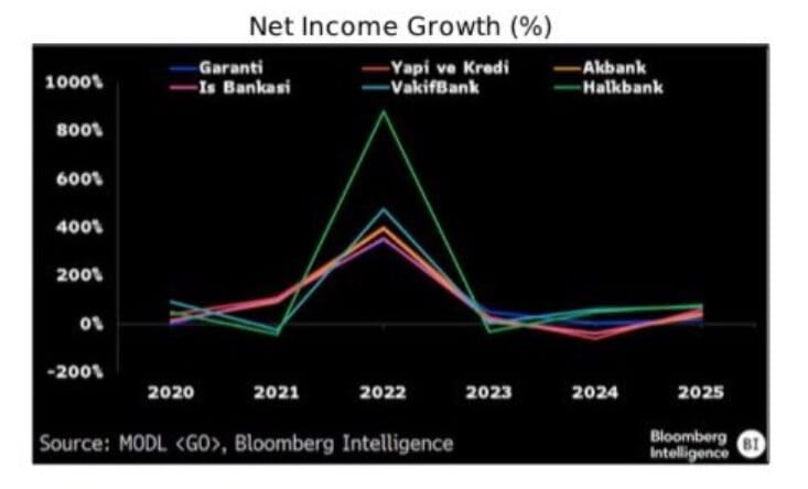 Türk Bankaların Net Kâr Büyümesi
