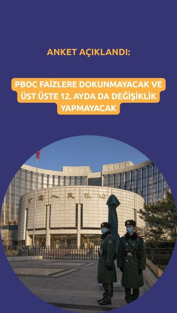 Çin Merkez Bankası'ndan faizlerde değişiklik beklenmiyor