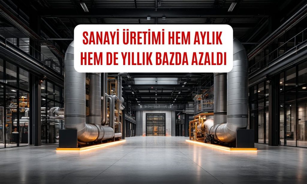 Sanayi üretimi hem yıllık hem de aylık bazda azalma gösterdi